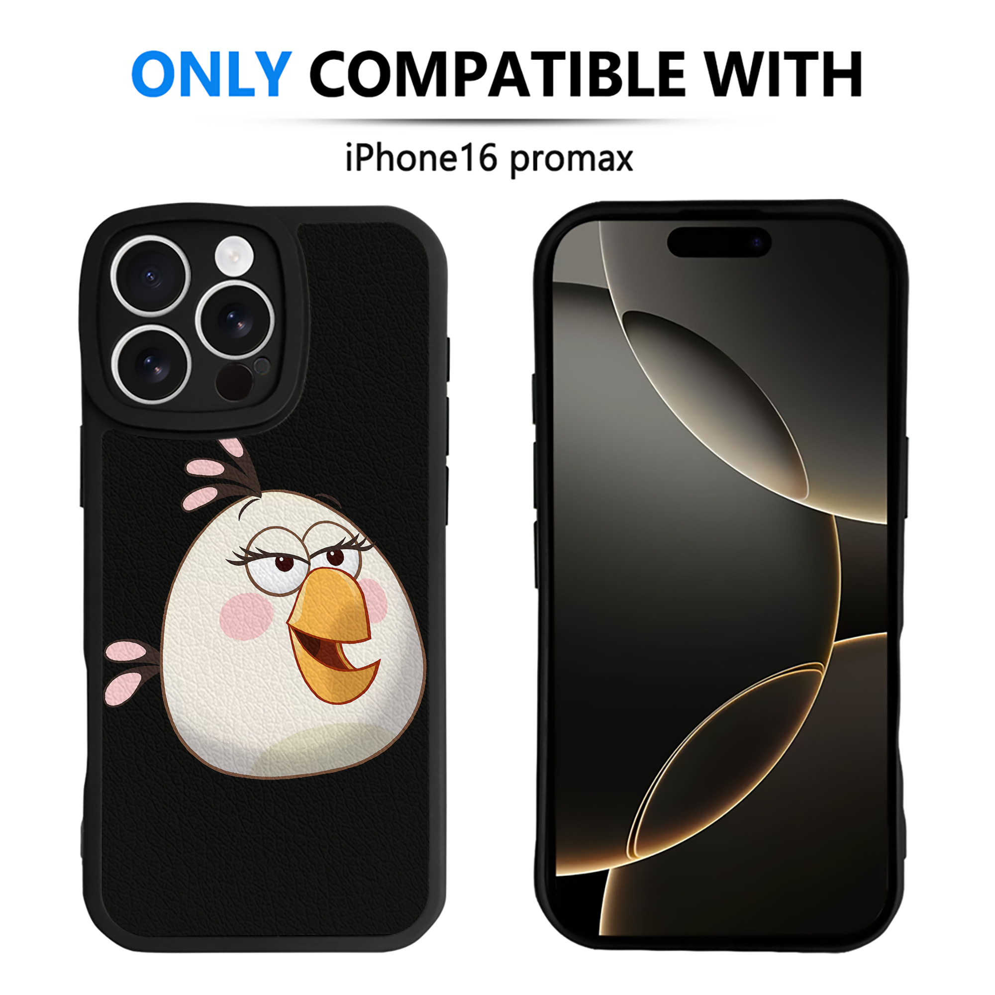 （画像用） Angry Birds アングリーバード 【iPhone 16シリーズ対応】シリコンスマホケース（レザー調） 材質：シリコン